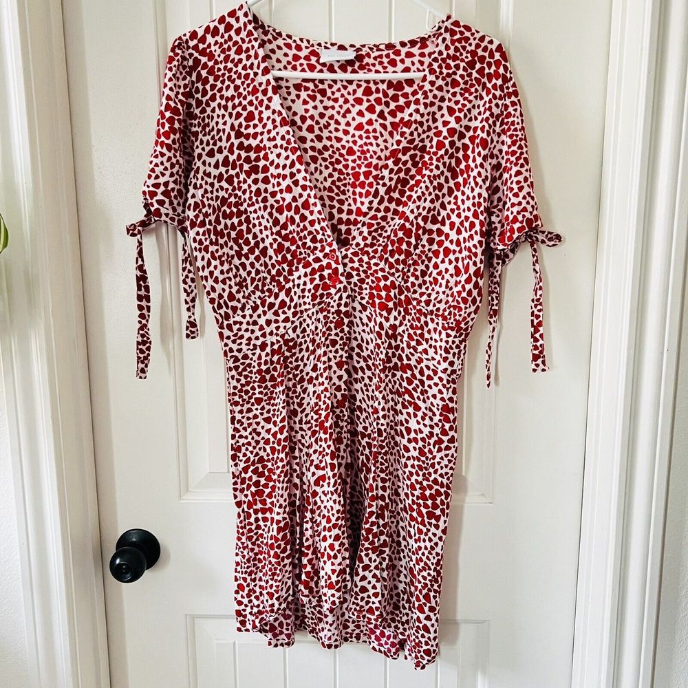 Anthropologie Red and White Mini Dress - Picture 4 of 15